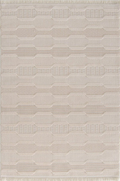 Evdeco Bella 8801 Krem İskandinav Leke Tutmaz Halı - Krem - Evdeco