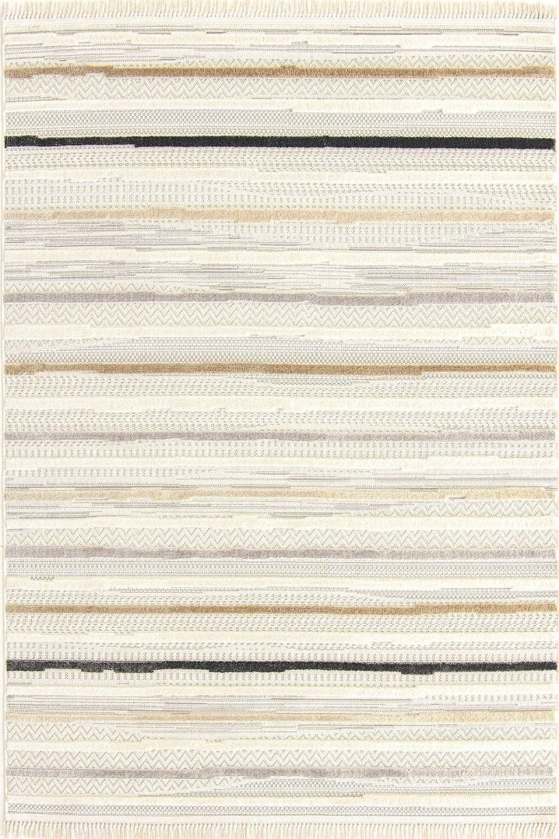 Evdeco Bella 8803 Bej Modern Kesme Salon Halısı - Bej - Evdeco