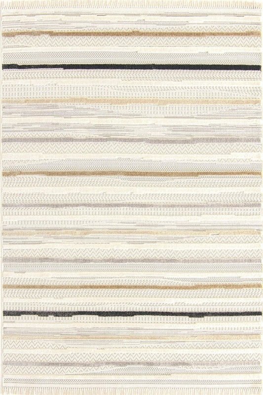 Evdeco Bella 8803 Bej Modern Kesme Salon Halısı - Bej - Evdeco