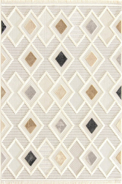 Evdeco Bella 8804 Gri Modern Kesme Salon Halısı - Gri - Evdeco