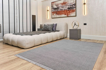 Evdeco Cozy 16667 Gri Halı - Gri - Evdeco