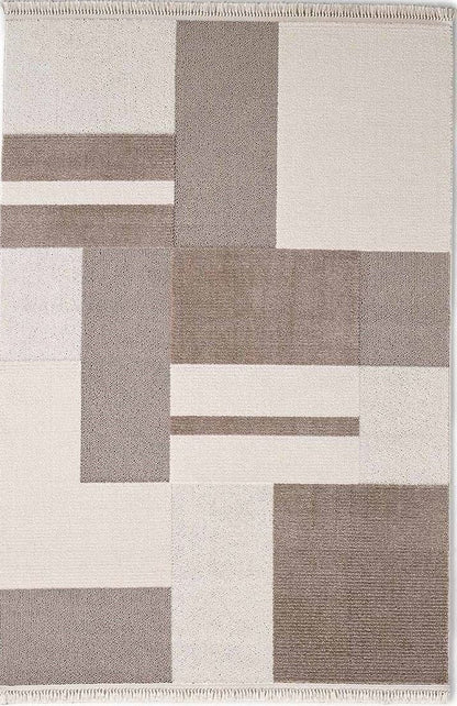 Evdeco Cozy 16827 Bej Halı - Bej - Evdeco