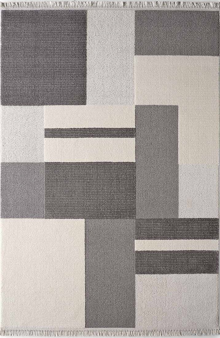 Evdeco Cozy 16827 Gri Halı - Gri - Evdeco