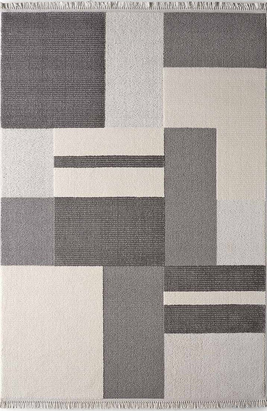 Evdeco Cozy 16827 Gri Halı - Gri - Evdeco