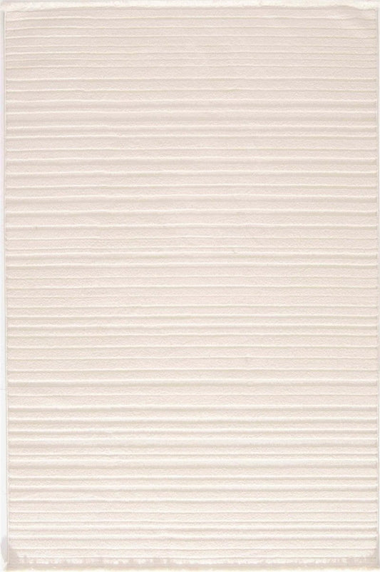 Evdeco Elizya 3101 Krem Modern Kesme Yolluk Halı - Krem - Evdeco