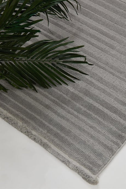 Evdeco Elizya 3103 Gri Modern Kesme Yolluk Halı - Gri - Evdeco