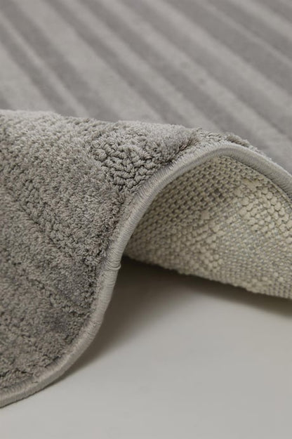 Evdeco Elizya 3103 Gri Modern Kesme Yolluk Halı - Gri - Evdeco