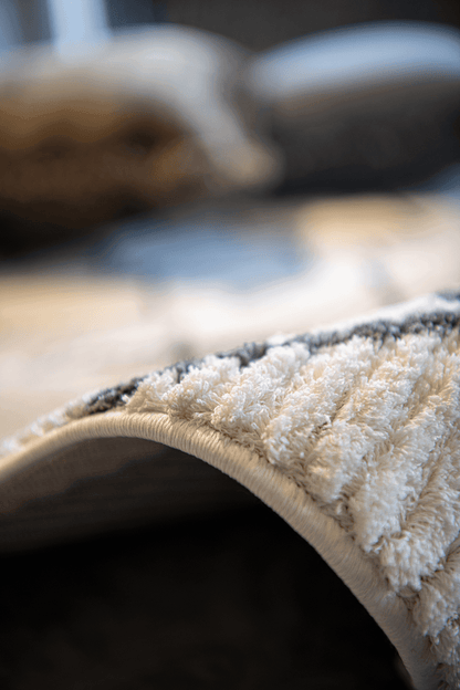 Evdeco Violet 3610 Gri Yumuşak Dokulu Modern Salon Halısı