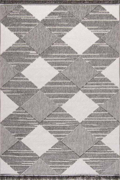 Evdeco Vena 1458 Gri Yumuşak ve Parlak Tuşeli Kesme Halı