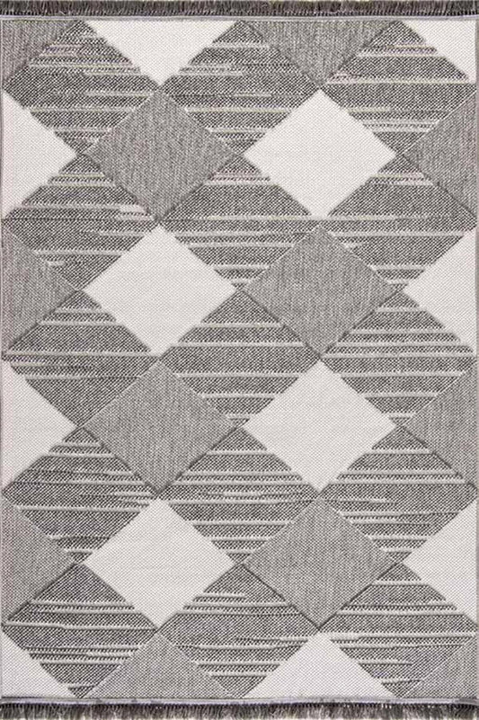 Evdeco Vena 1458 Gri Yumuşak ve Parlak Tuşeli Kesme Halı