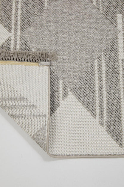 Evdeco Vena 1458 Gri Yumuşak ve Parlak Tuşeli Kesme Halı