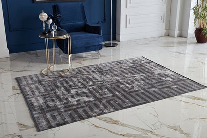 Seka Halı Milano Geometrik Desenli Gri Salon Halısı