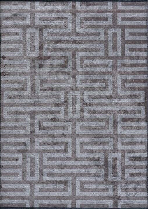 Seka Halı Milano Geometrik Desenli Gri Salon Halısı