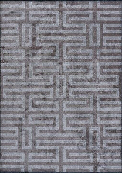 Seka Halı Milano Geometrik Desenli Gri Salon Halısı