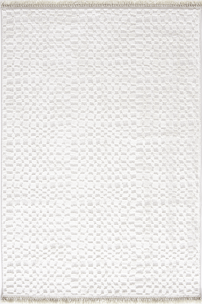 Evdeco Pera 7802 Krem Yumuşak Dokulu Modern Salon Halısı