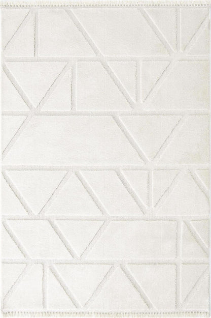 Evdeco Molde 2211 Krem Etnik Desenli Modern Salon Halısı