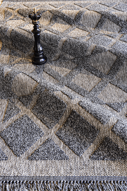 Seka Halı Tina 7512 Antrasit Yumuşak Tuşeli Kesme Halı