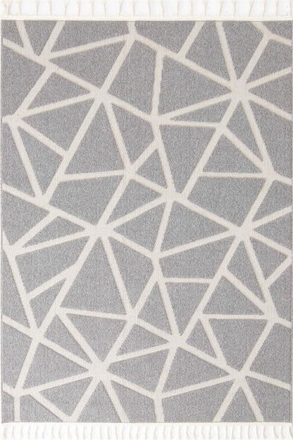 Evdeco Tina Gri Yumuşak Tuşeli Kesme Halı