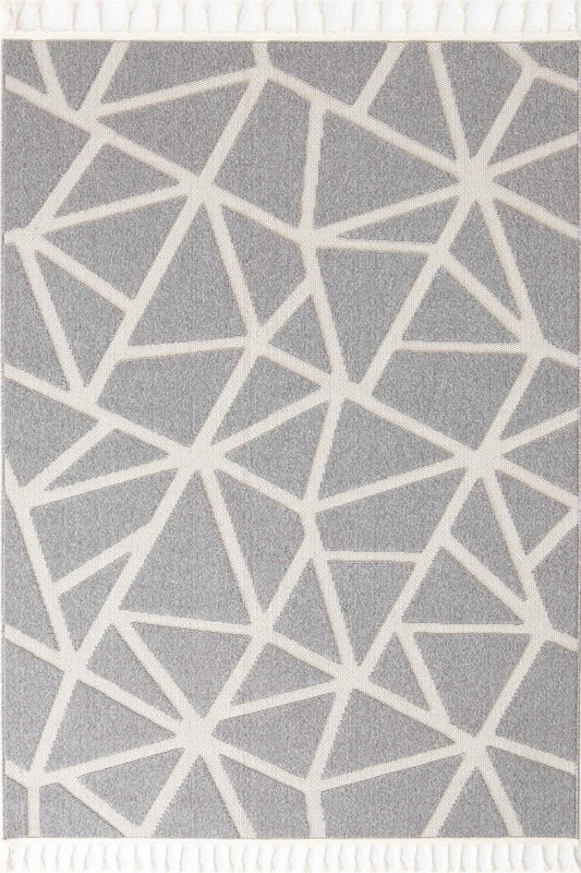 Evdeco Tina Gri Yumuşak Tuşeli Kesme Halı