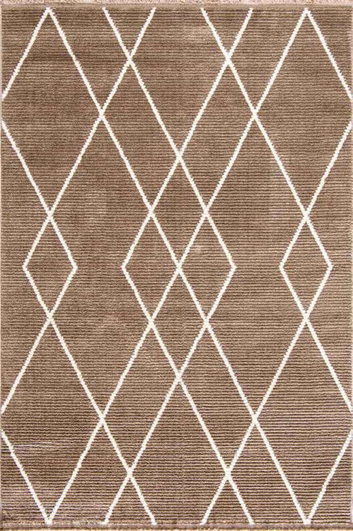 Evdeco Violet 3608 Vizon Yumuşak Dokulu Modern Salon Halısı