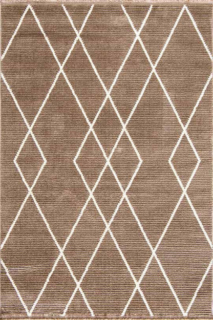 Evdeco Violet 3608 Vizon Yumuşak Dokulu Modern Salon Halısı