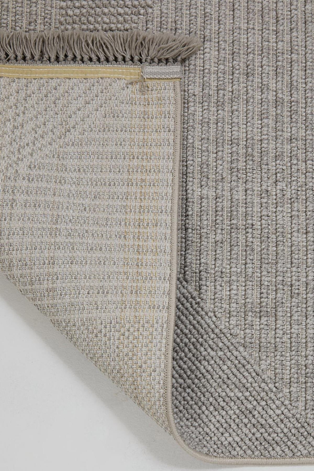 Evdeco Vena 1456 Gri Yumuşak ve Parlak Tuşeli Kesme Halı