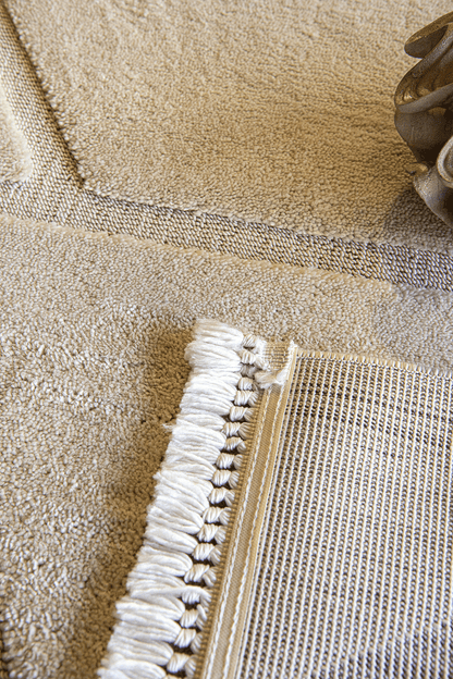 Evdeco Molde 2211 Krem Etnik Desenli Modern Salon Halısı