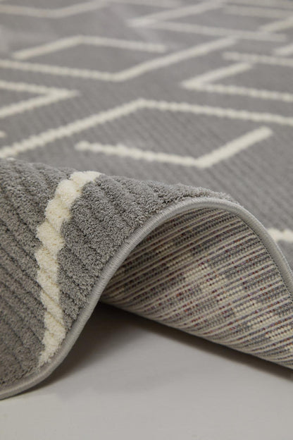 Evdeco Violet 3605 Krem Yumuşak Dokulu Modern Salon Halısı