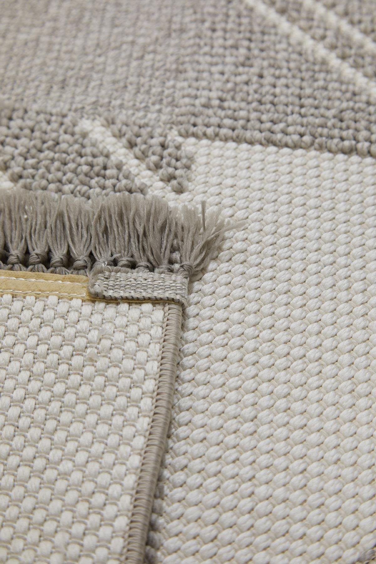 Evdeco Vena 1458 Gri Yumuşak ve Parlak Tuşeli Kesme Halı