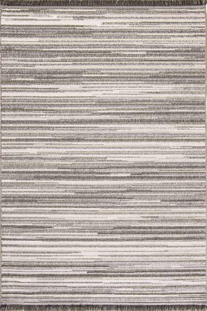 Evdeco Vena 1457 Gri Yumuşak ve Parlak Tuşeli Kesme Halı