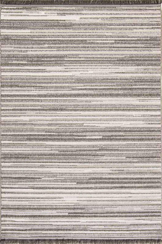 Evdeco Vena 1457 Gri Yumuşak ve Parlak Tuşeli Kesme Halı