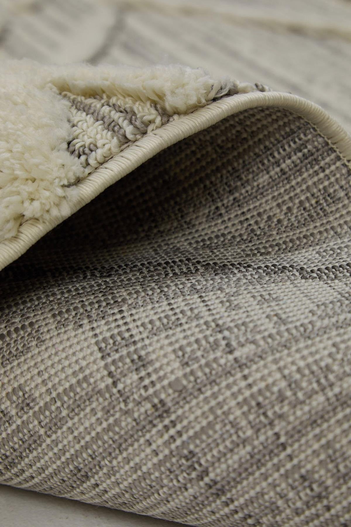 Evdeco Molde 2204 Gri Etnik Desenli Modern Salon Halısı