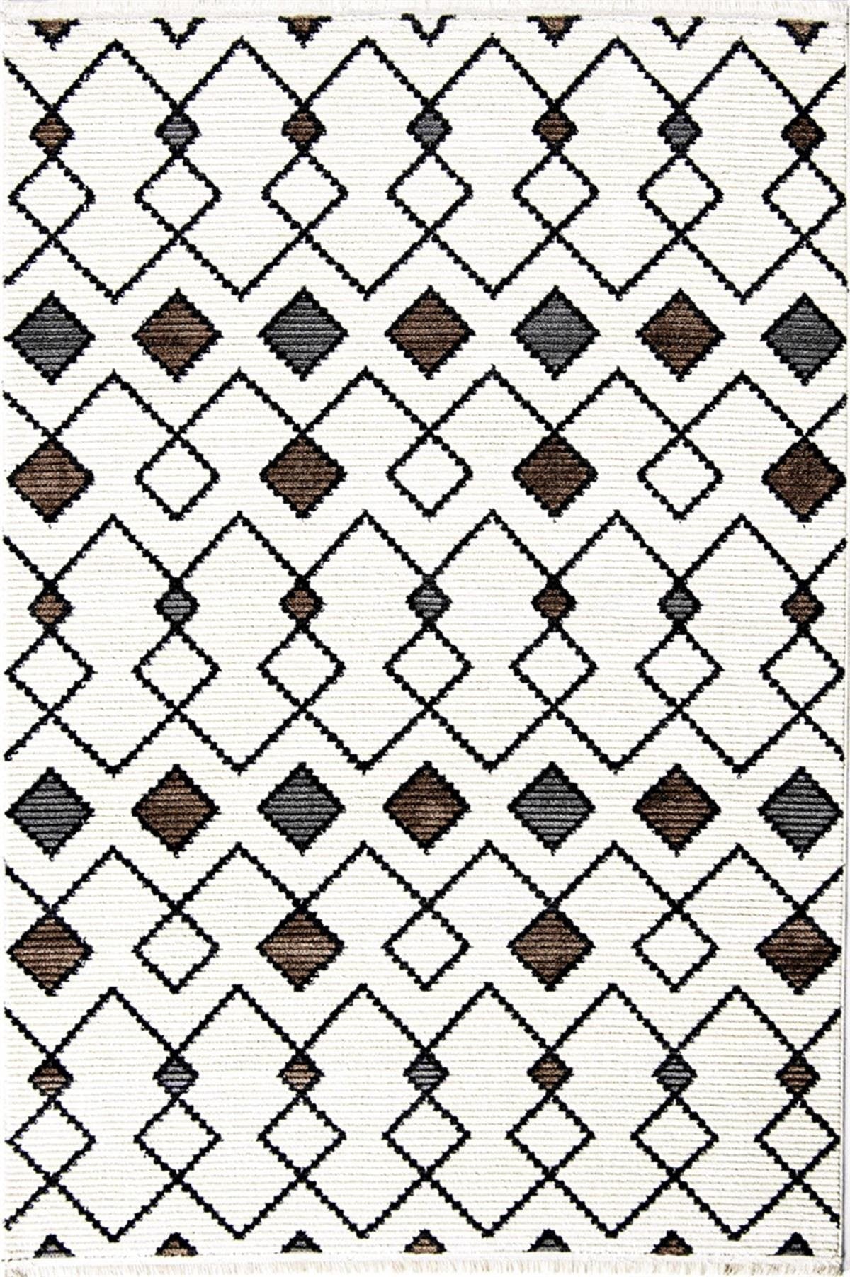 Evdeco Violet 3610 Gri Yumuşak Dokulu Modern Salon Halısı