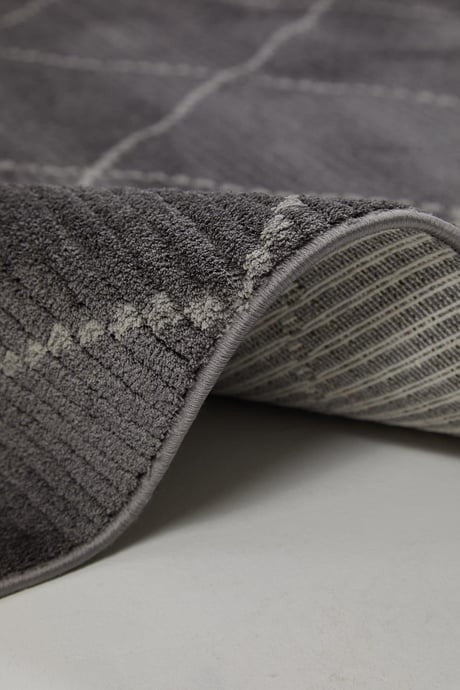 Evdeco Violet 3606 Antrasit Yumuşak Dokulu Modern Salon Halısı