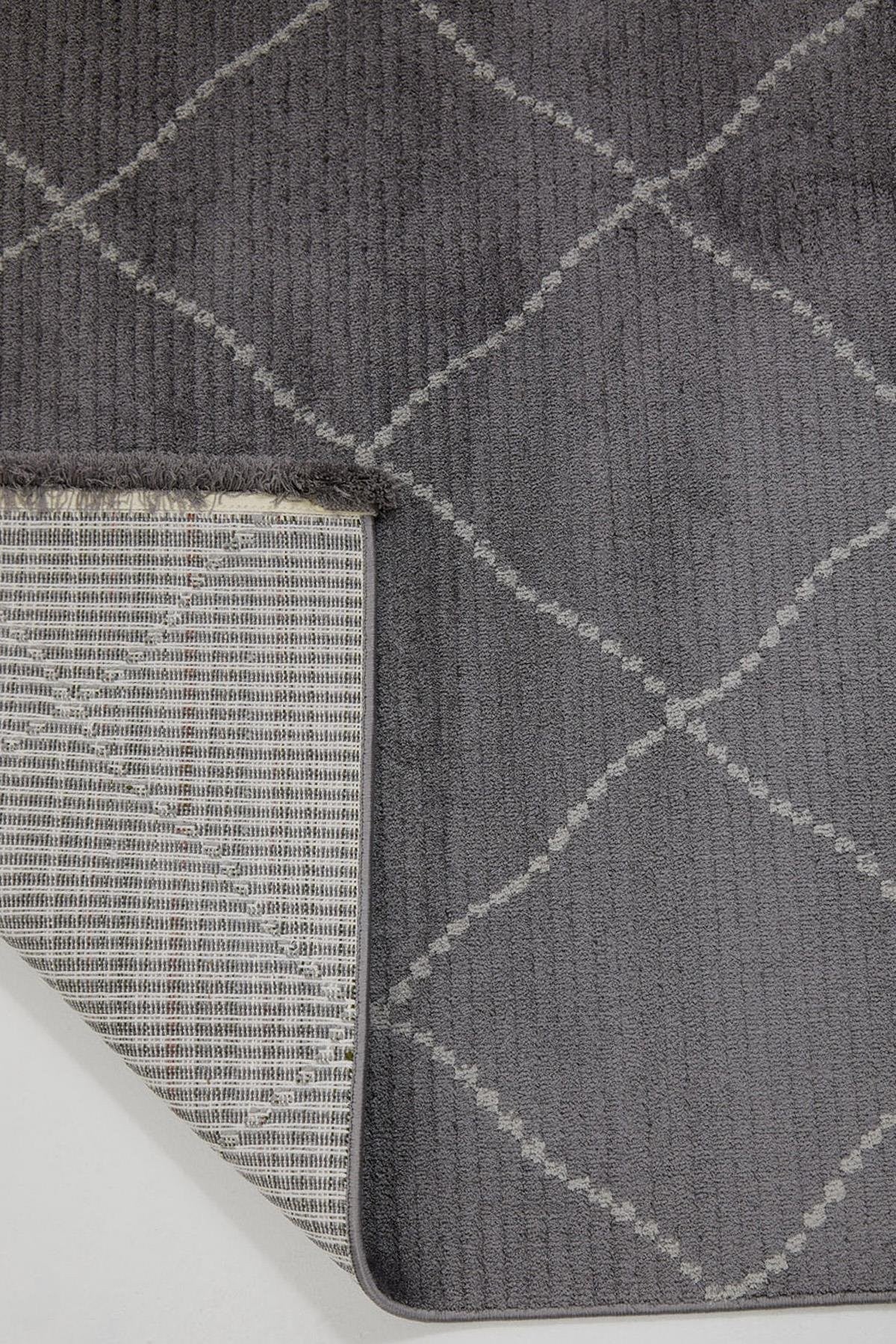 Evdeco Violet 3606 Antrasit Yumuşak Dokulu Modern Salon Halısı