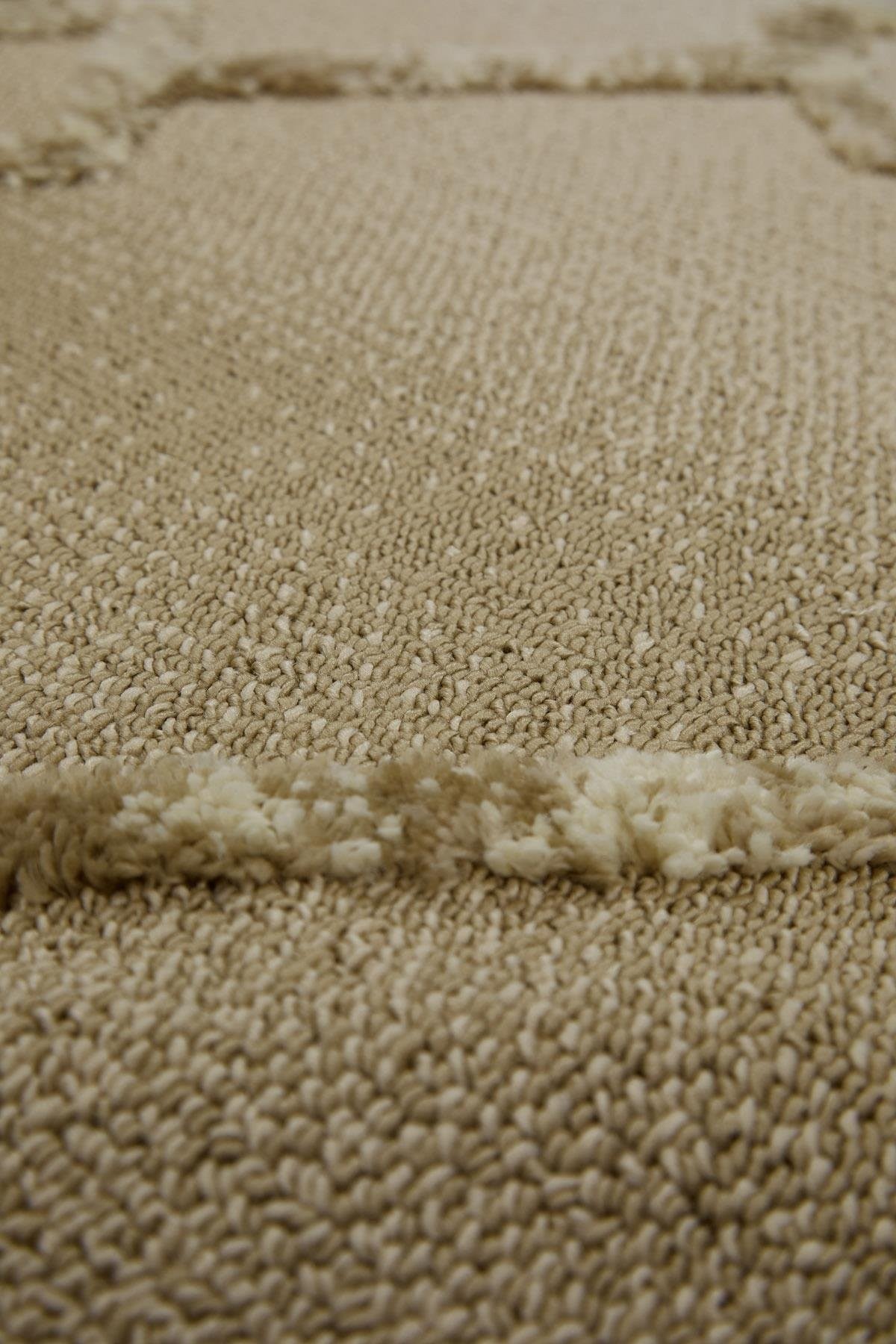 Evdeco Molde 2208 Vizon Etnik Desenli Modern Salon Halısı