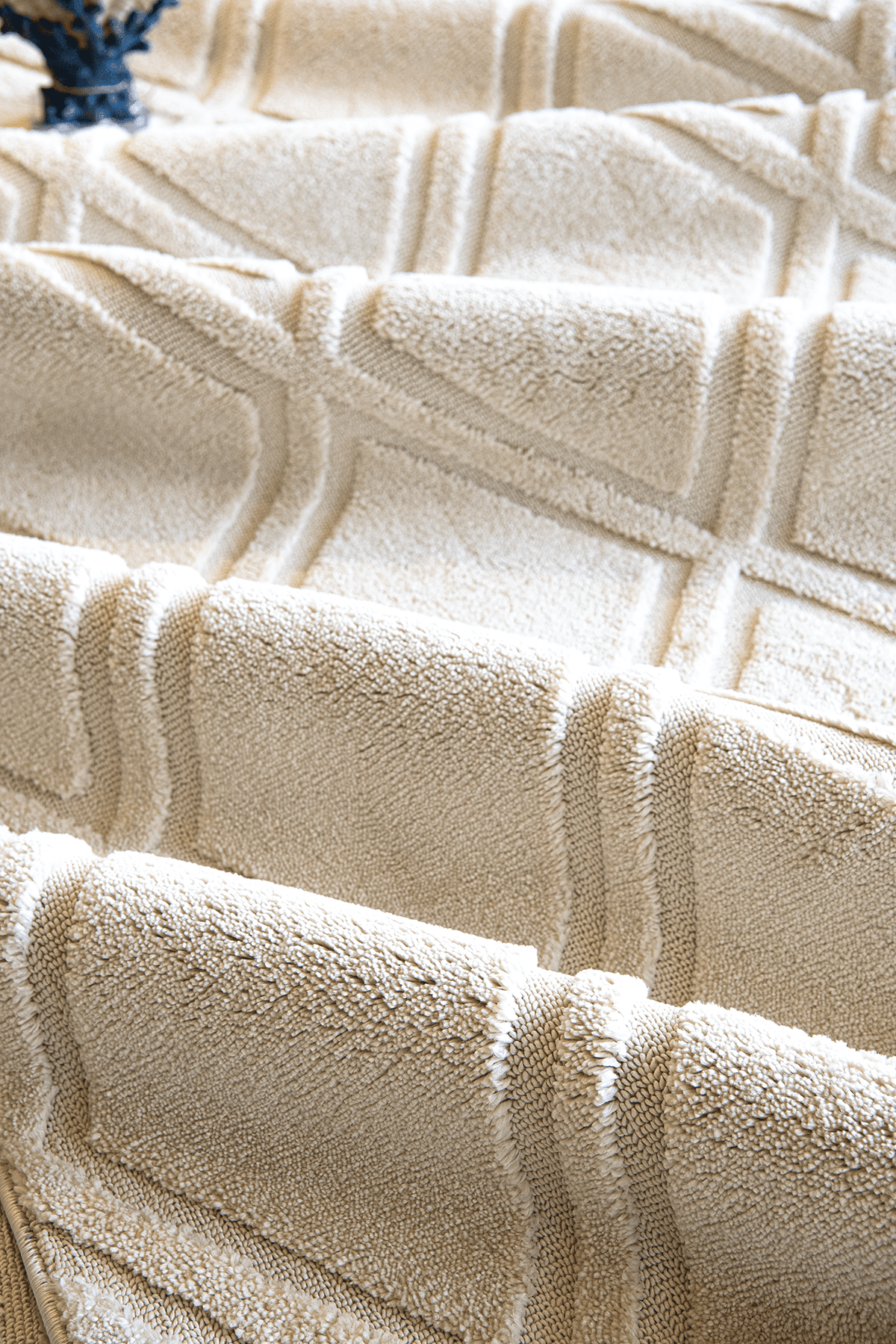 Evdeco Molde 2209 Krem Etnik Desenli Modern Salon Halısı