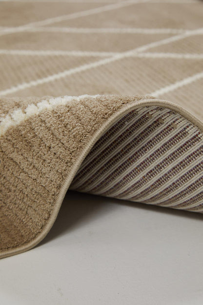 Evdeco Violet 3608 Vizon Yumuşak Dokulu Modern Salon Halısı