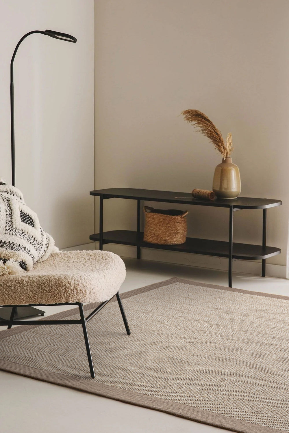 Seka Halı Jutte 03 Krem Doğal Jüt Mutfak Koridor Halısı