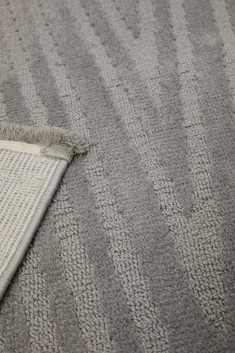 Evdeco Elizya 3107 Gri Modern Kesme Yolluk Halı