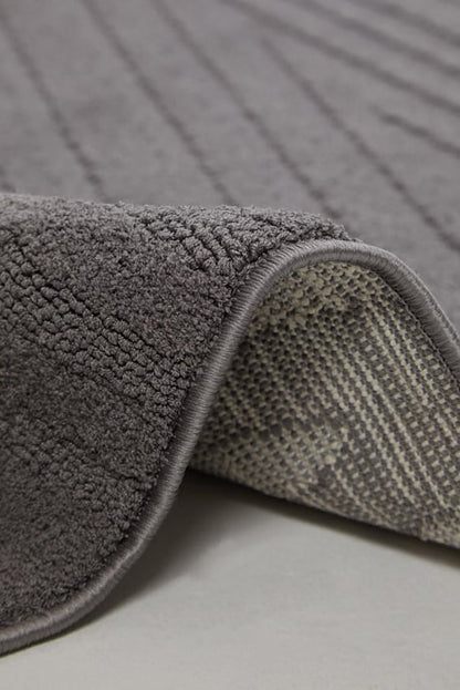 Evdeco Elizya 3108 Antrasit Modern Kesme Yolluk Halı