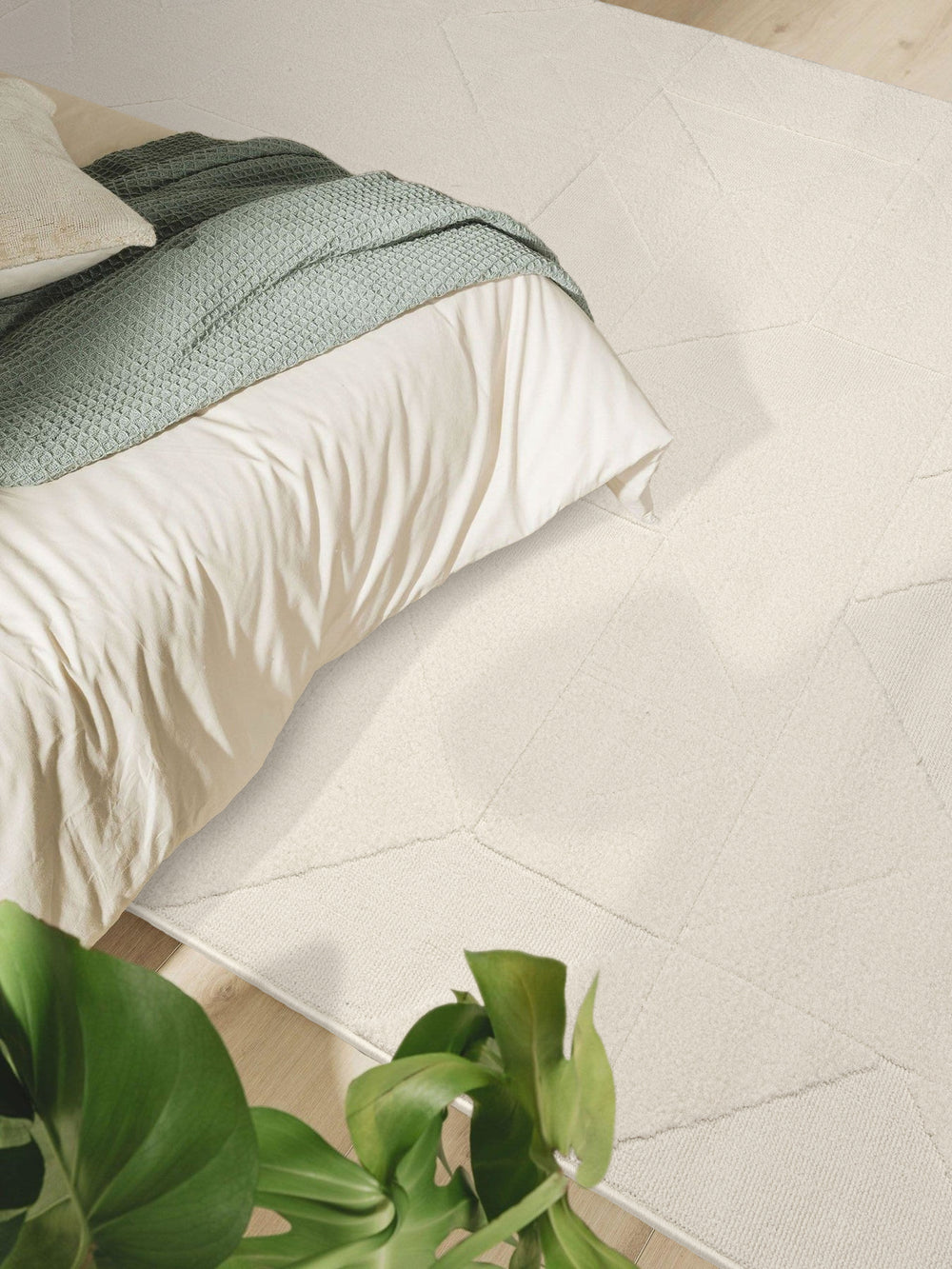 Seka Halı Sidney SD03 Krem Modern İskandinav Peluş Dokulu Halı