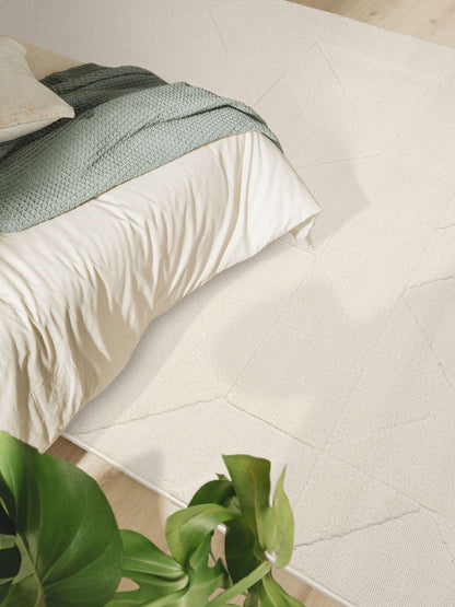 Seka Halı Sidney SD03 Krem Modern İskandinav Peluş Dokulu Halı