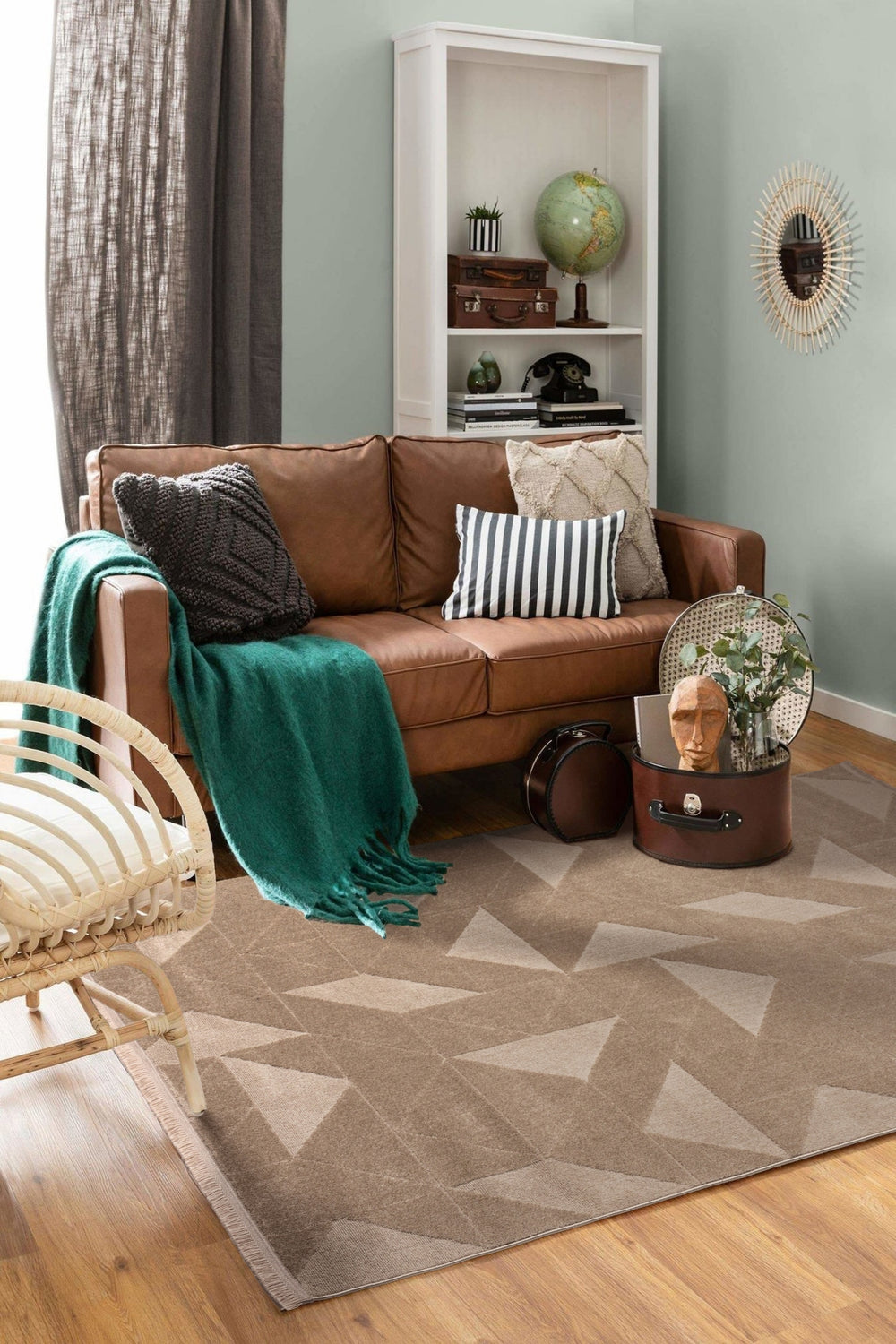 Seka Halı Sidney SD05 Bej Modern İskandinav Peluş Dokulu Halı