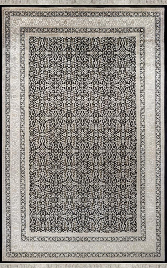 Seka Halı İsfahan 5402 Siyah Krem - Makine Halısı