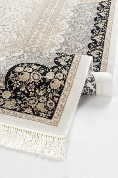 Seka Halı İsfahan5411 Siyah Krem - Makine Halısı