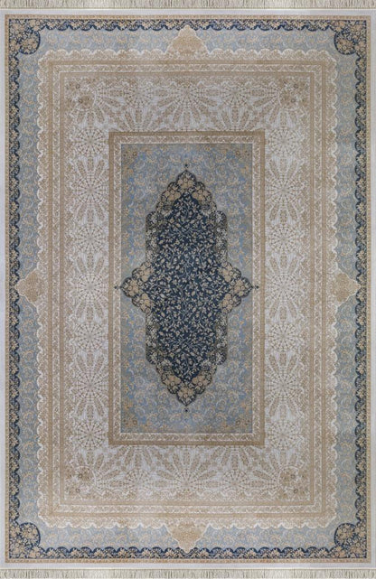 Seka Halı İsfahan Mavi Krem - Makine Halısı
