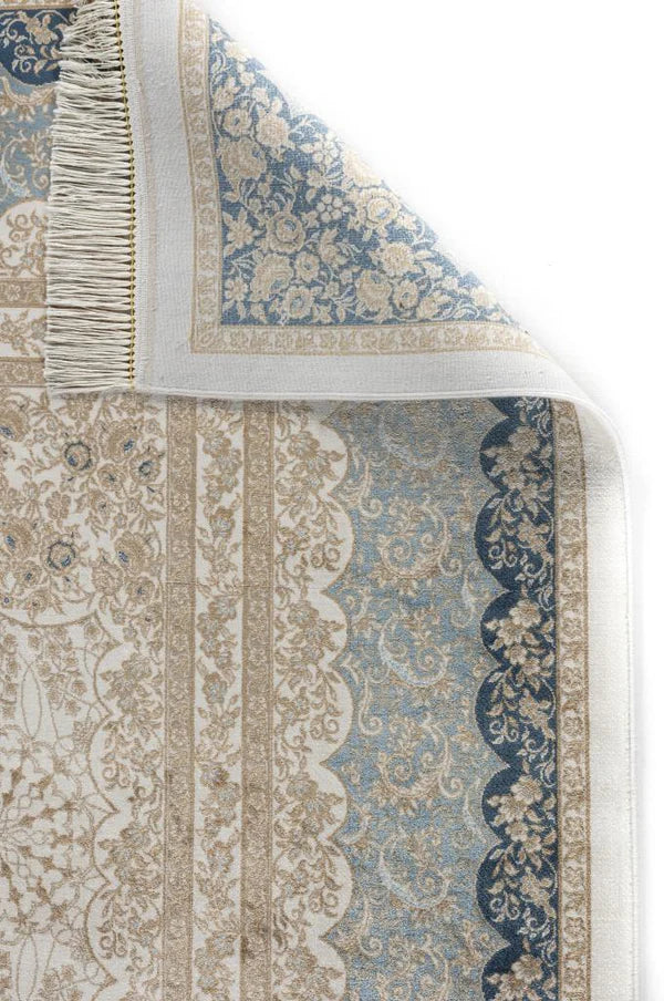 Seka Halı İsfahan Mavi Krem - Makine Halısı