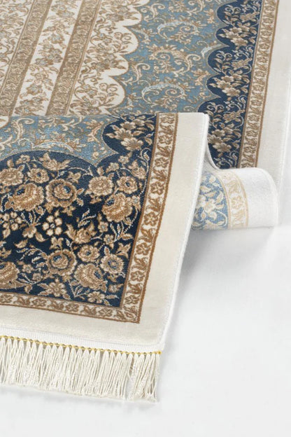 Seka Halı İsfahan Mavi Krem - Makine Halısı