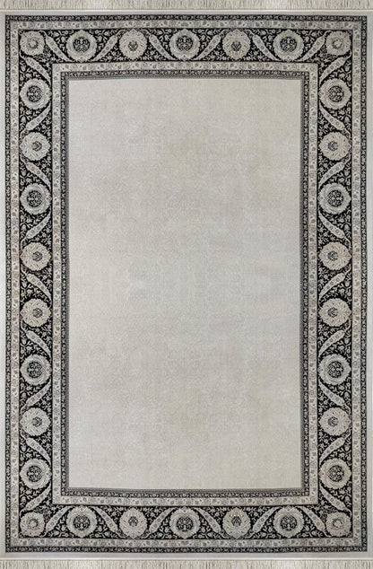 Seka Halı İsfahan Siyah Krem - Makine Halısı